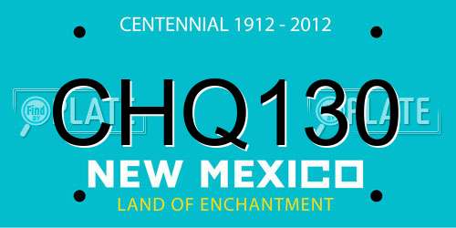 CHQ130 New Mexico License Plate