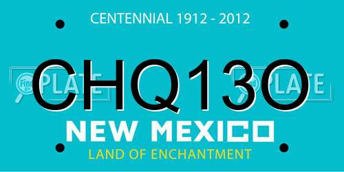 CHQ13O New Mexico License Plate