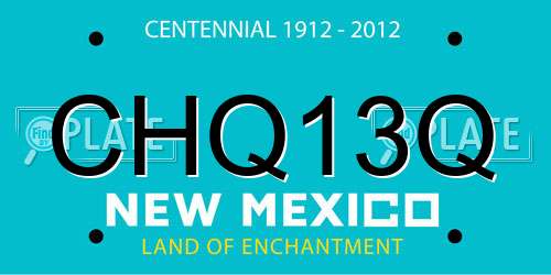 CHQ13Q New Mexico License Plate