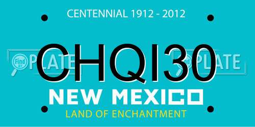 CHQI30 New Mexico License Plate