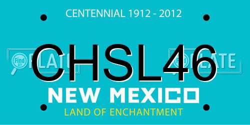 CHSL46 New Mexico License Plate