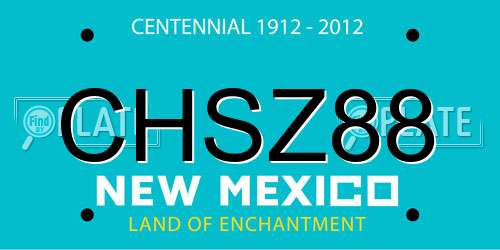 CHSZ88 New Mexico License Plate