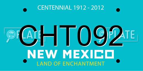 CHT092 New Mexico License Plate