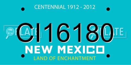 CI16180 New Mexico License Plate