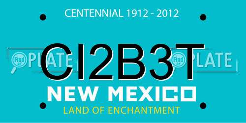 CI2B3T New Mexico License Plate