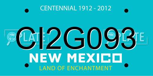 CI2G093 New Mexico License Plate