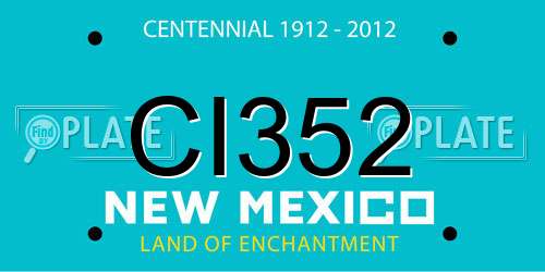 CI352 New Mexico License Plate