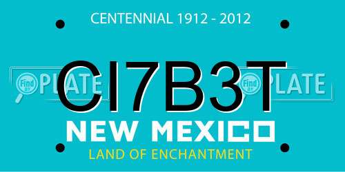 CI7B3T New Mexico License Plate