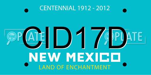 CID17D New Mexico License Plate