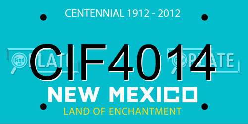 CIF4014 New Mexico License Plate
