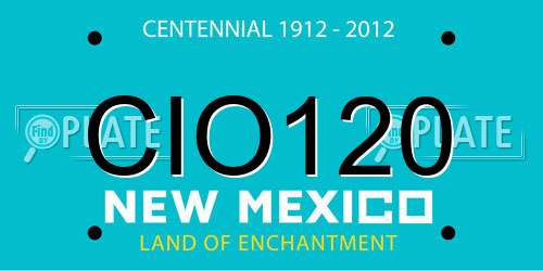 CIO120 New Mexico License Plate