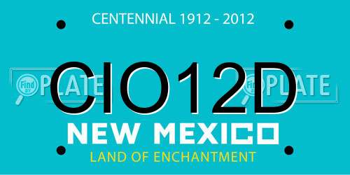 CIO12D New Mexico License Plate