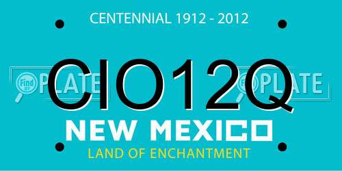 CIO12Q New Mexico License Plate