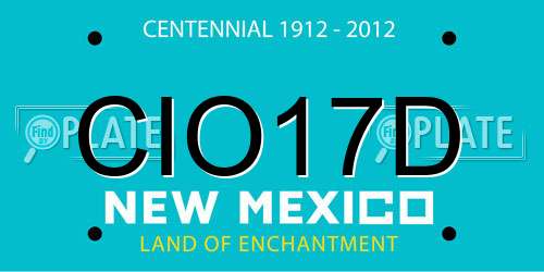 CIO17D New Mexico License Plate