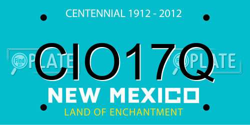 CIO17Q New Mexico License Plate