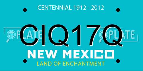 CIQ17Q New Mexico License Plate