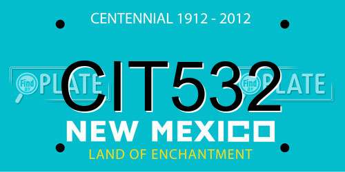 CIT532 New Mexico License Plate