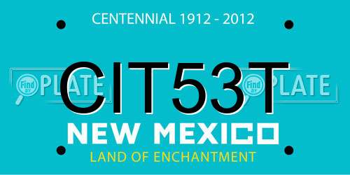 CIT53T New Mexico License Plate