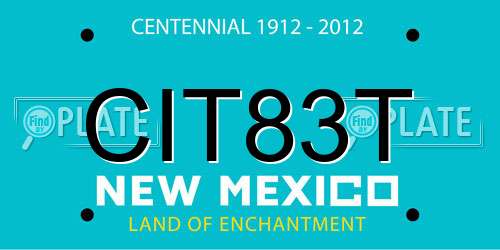 CIT83T New Mexico License Plate