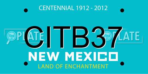 CITB37 New Mexico License Plate