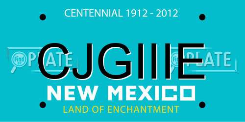 CJGIIIE New Mexico License Plate