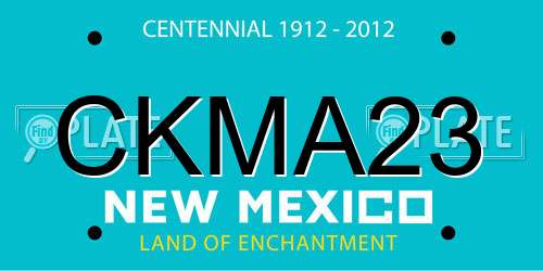 CKMA23 New Mexico License Plate