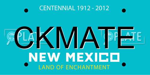 CKMATE New Mexico License Plate