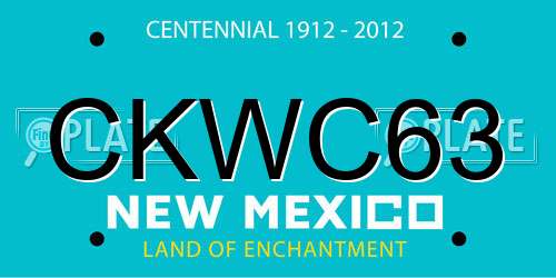 CKWC63 New Mexico License Plate