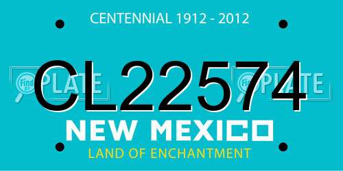 CL22574 New Mexico License Plate