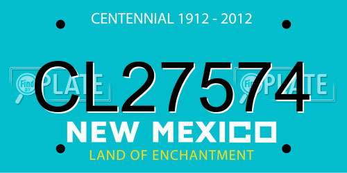 CL27574 New Mexico License Plate