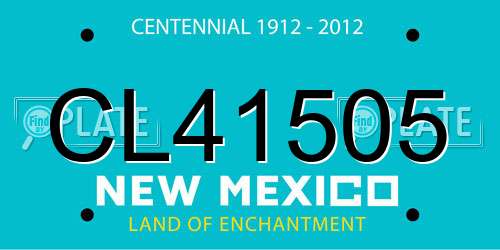 CL41505 New Mexico License Plate