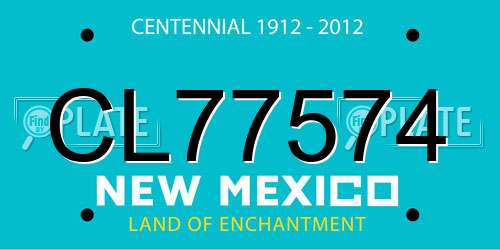 CL77574 New Mexico License Plate