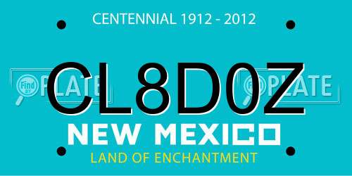 CL8D0Z New Mexico License Plate