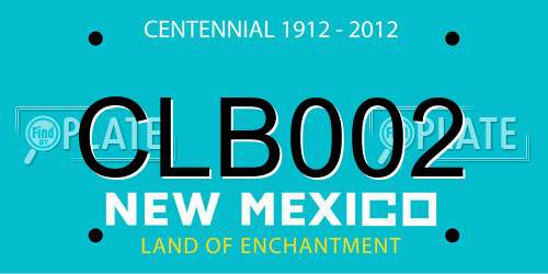 CLB002 New Mexico License Plate