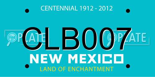CLB007 New Mexico License Plate