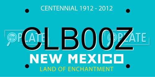 CLB00Z New Mexico License Plate