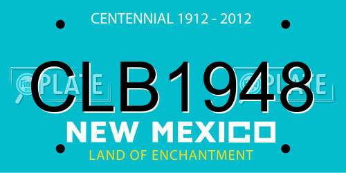 CLB1948 New Mexico License Plate