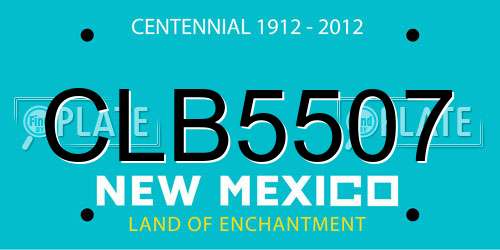 CLB5507 New Mexico License Plate