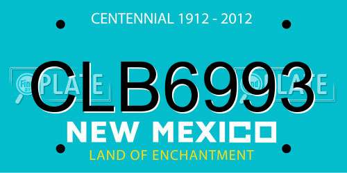 CLB6993 New Mexico License Plate