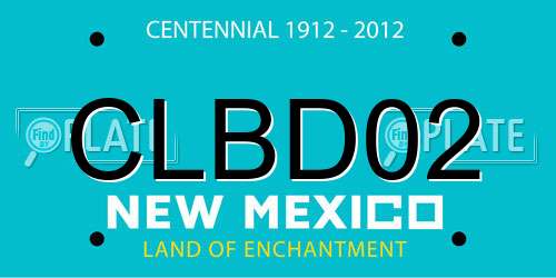 CLBD02 New Mexico License Plate