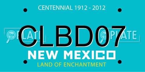CLBD07 New Mexico License Plate