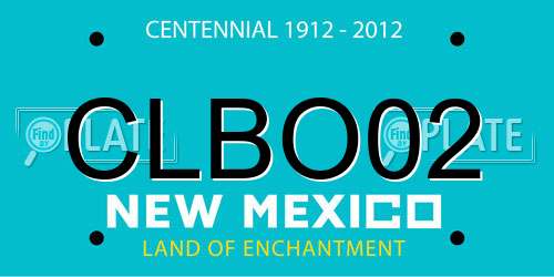 CLBO02 New Mexico License Plate