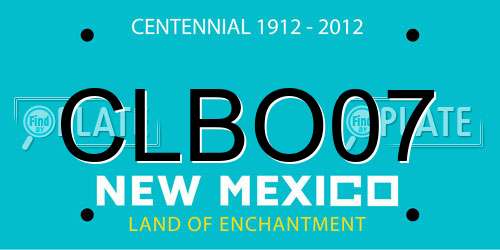 CLBO07 New Mexico License Plate