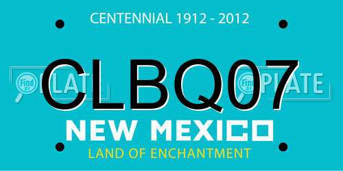 CLBQ07 New Mexico License Plate