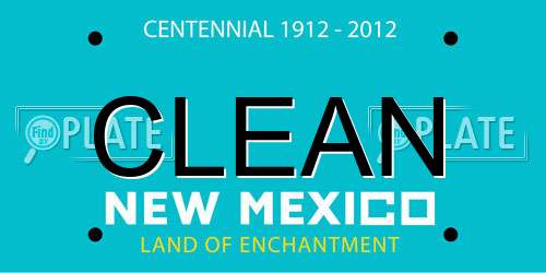CLEAN New Mexico License Plate