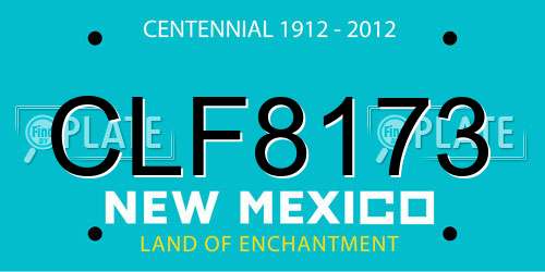 CLF8173 New Mexico License Plate