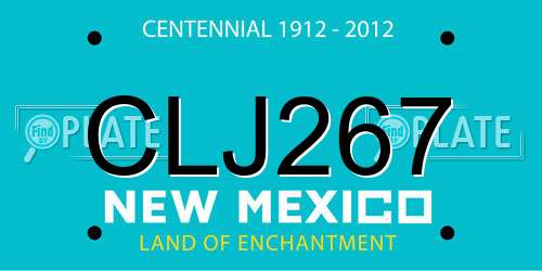 CLJ267 New Mexico License Plate