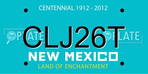 CLJ26T New Mexico License Plate