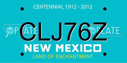 CLJ76Z New Mexico License Plate