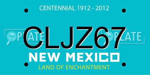CLJZ67 New Mexico License Plate
